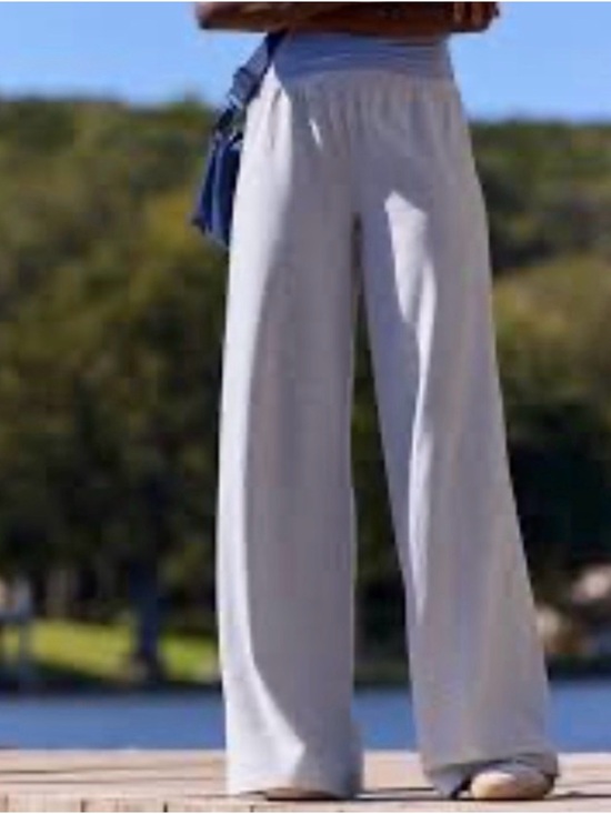 aerie Pants - aerie Gray Ribbed Lounge Pants with White Side Stripe Detail